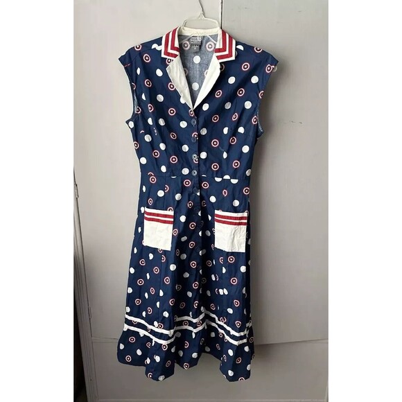 Her Universe Captain America Retro Dress size Small - Picture 1 of 4